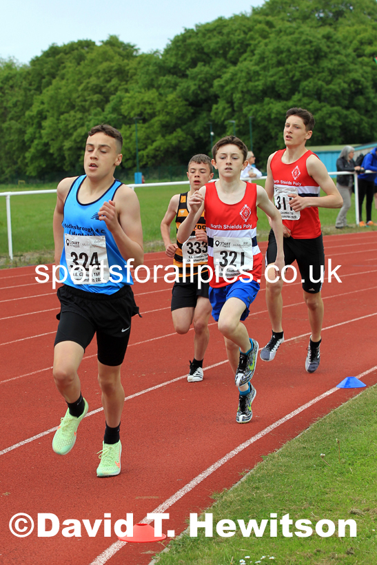 Men and Boys 800 metres, 2022 North Eastern Track and Field Champs., Middlesbrough. David T. Hewitson/Sports for All Pics